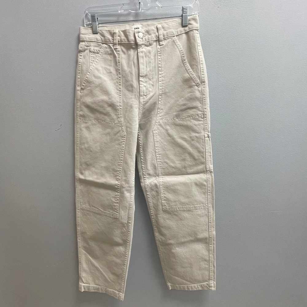 Edwin USA Mid-Rise Hayley Pant in Stone, Size 26 - NWOT